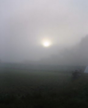 霧の中の日の出２