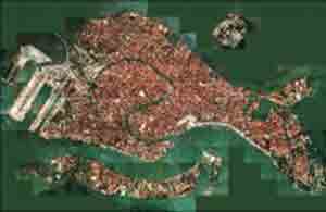 ヴェネチアの航空写真