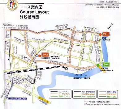 上海マラソン地図