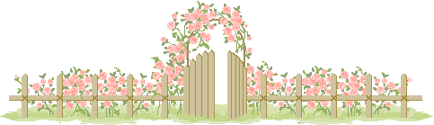 薔薇の花のフェンス