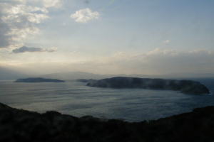 20050104夕方の紀州加太から見た紀淡海峡