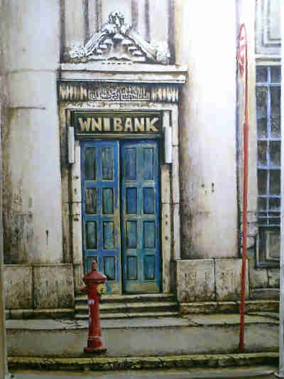 銀行の扉