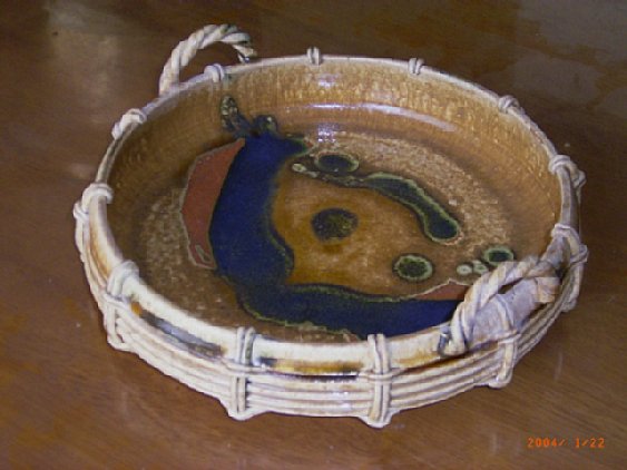 編み籠形大鉢