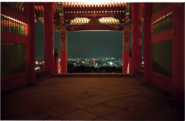清水寺　西門からの夜景