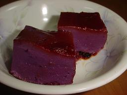 紫芋のプリン